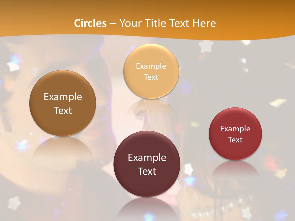 Young Happy Dancing Amorous Couple At Celebration PowerPoint Template