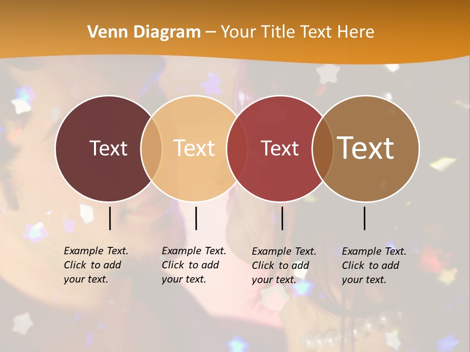 Young Happy Dancing Amorous Couple At Celebration PowerPoint Template