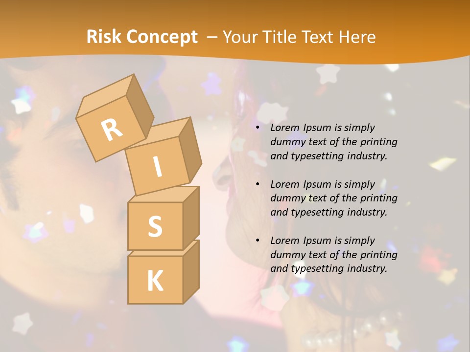 Young Happy Dancing Amorous Couple At Celebration PowerPoint Template