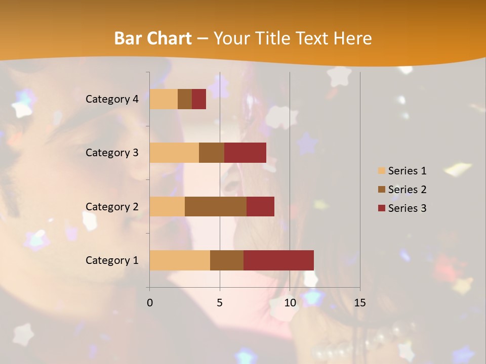 Young Happy Dancing Amorous Couple At Celebration PowerPoint Template