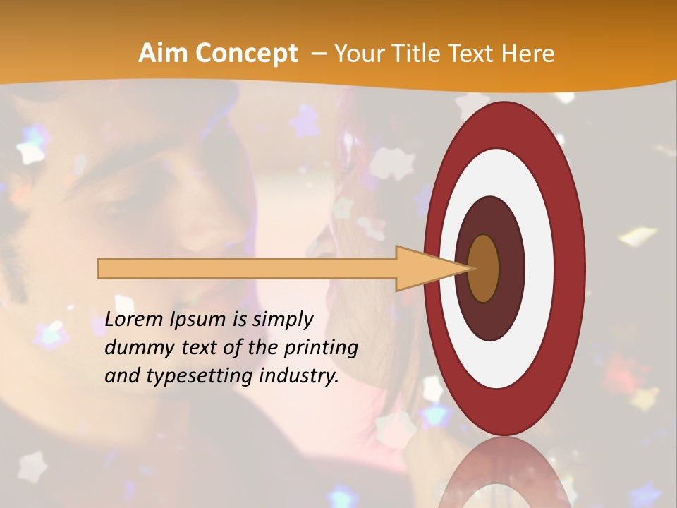 Young Happy Dancing Amorous Couple At Celebration PowerPoint Template