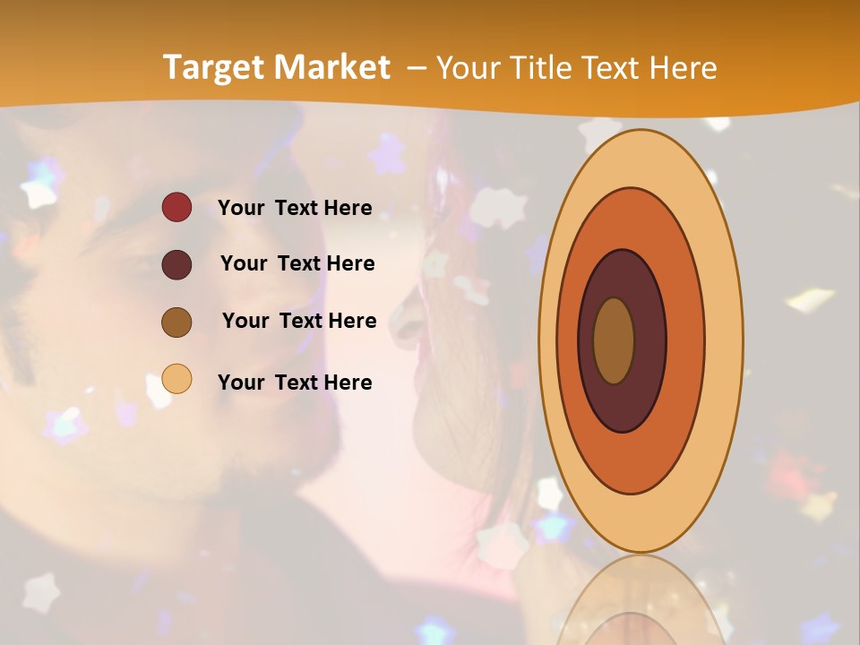 Young Happy Dancing Amorous Couple At Celebration PowerPoint Template