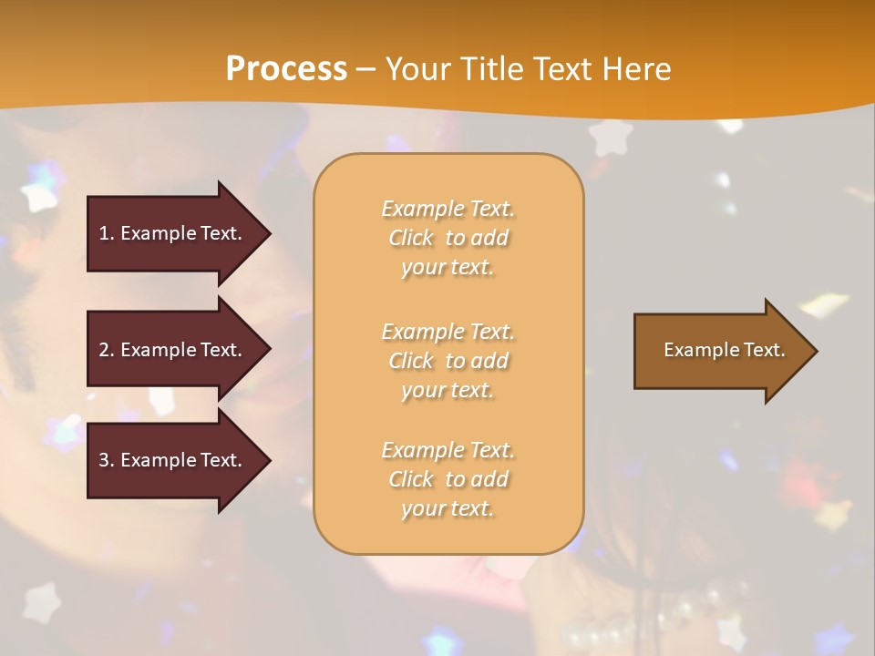 Young Happy Dancing Amorous Couple At Celebration PowerPoint Template