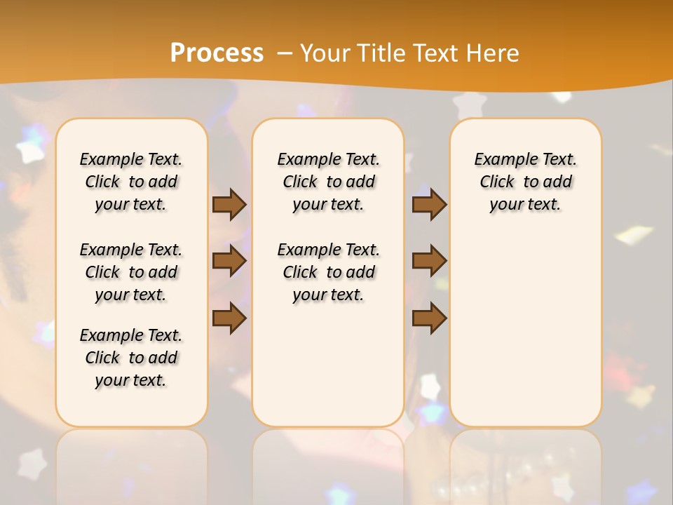 Young Happy Dancing Amorous Couple At Celebration PowerPoint Template