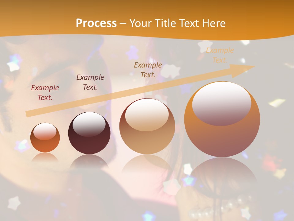 Young Happy Dancing Amorous Couple At Celebration PowerPoint Template