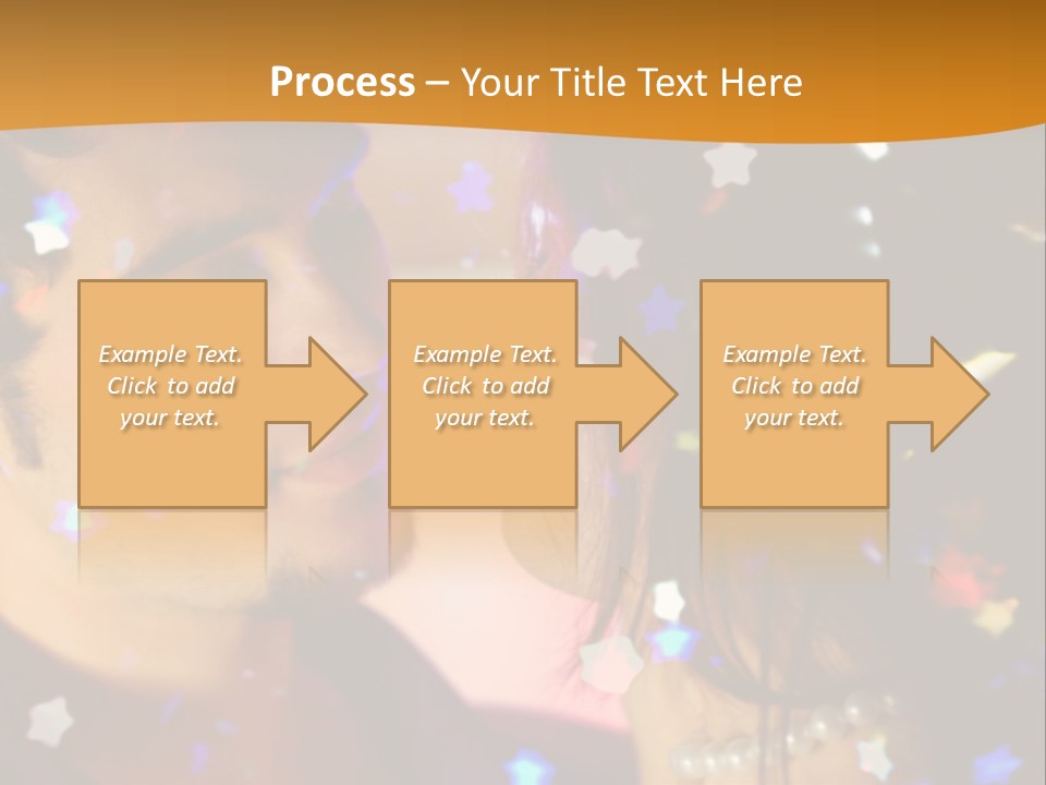Young Happy Dancing Amorous Couple At Celebration PowerPoint Template