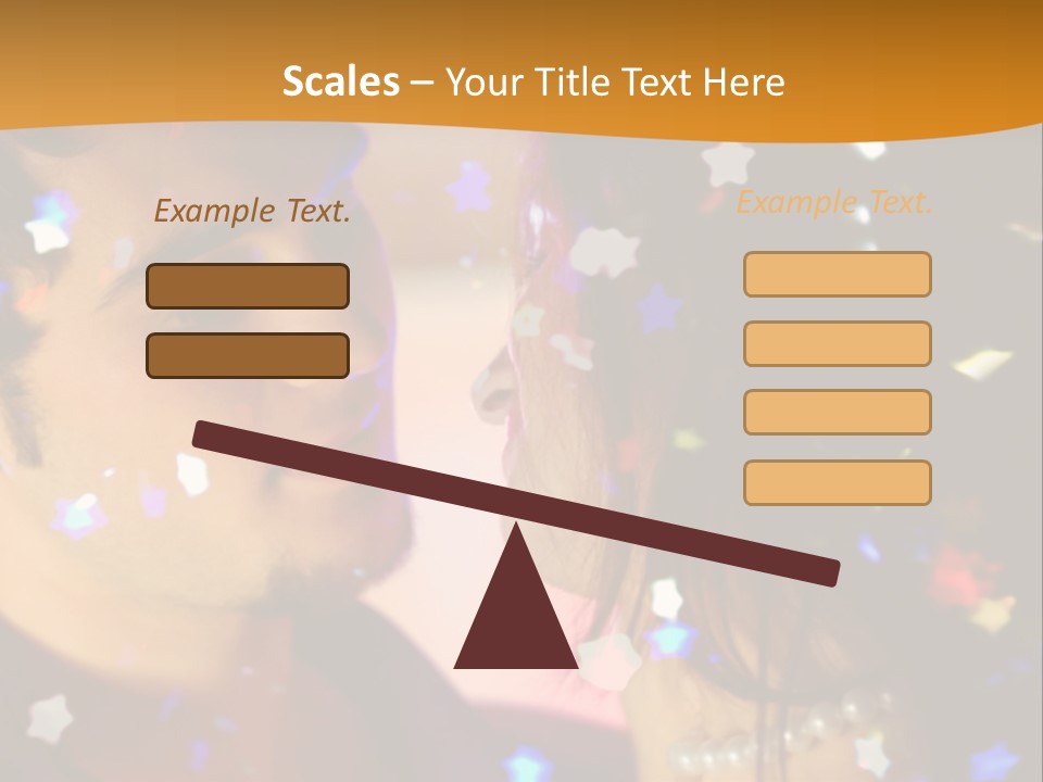 Young Happy Dancing Amorous Couple At Celebration PowerPoint Template