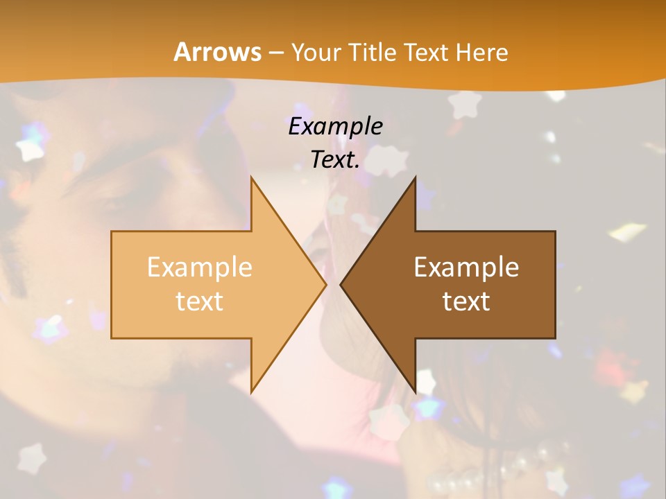 Young Happy Dancing Amorous Couple At Celebration PowerPoint Template