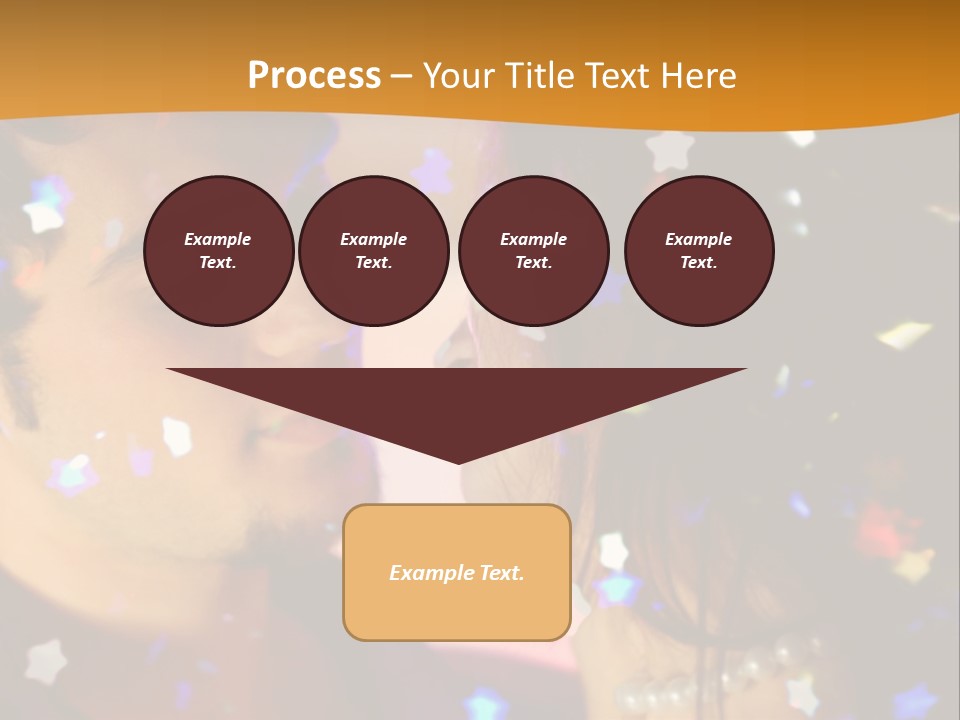 Young Happy Dancing Amorous Couple At Celebration PowerPoint Template