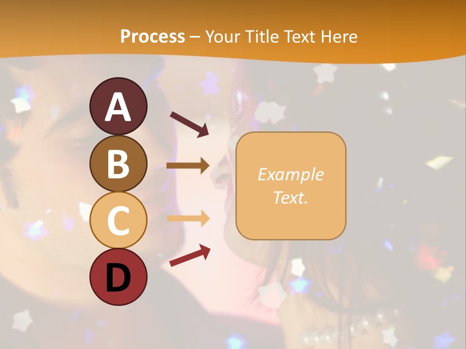 Young Happy Dancing Amorous Couple At Celebration PowerPoint Template