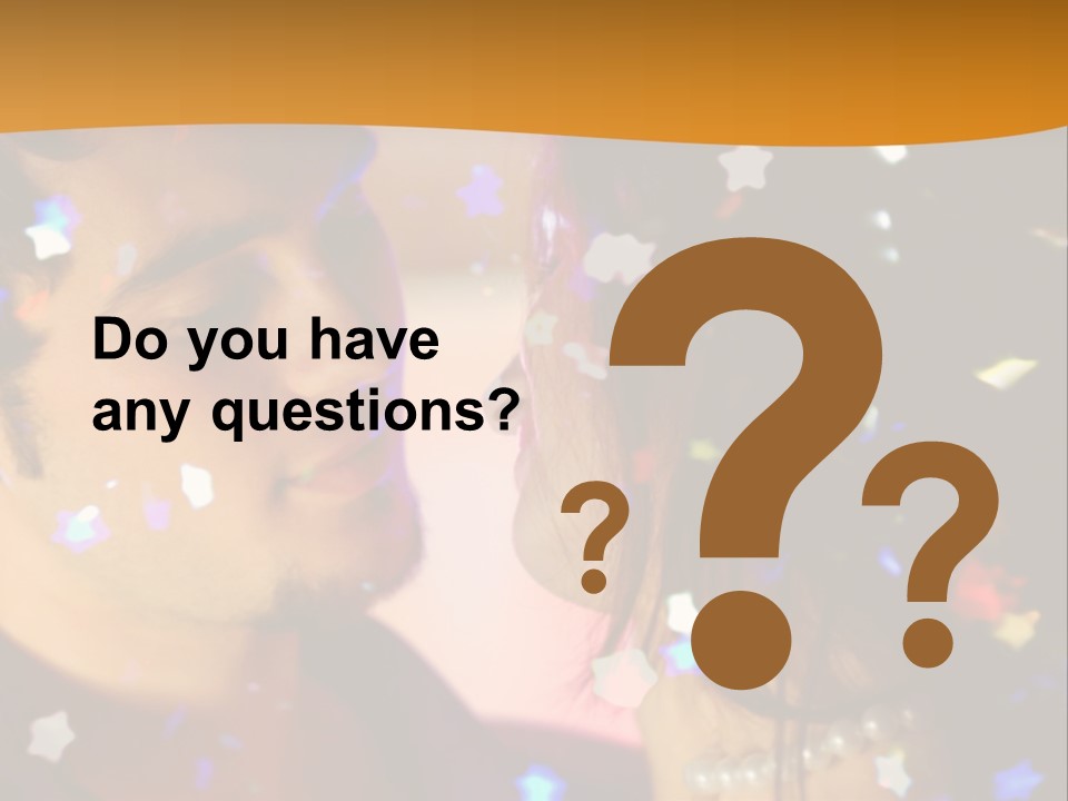 Young Happy Dancing Amorous Couple At Celebration PowerPoint Template