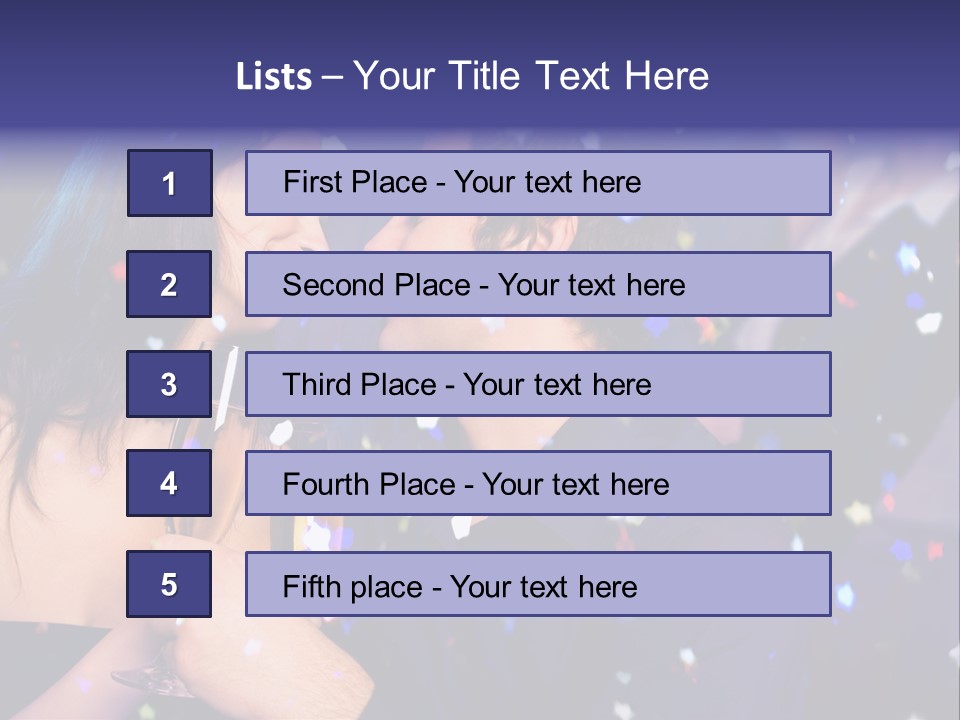 Young Happy Couple With Champagne Glasses At Celebration PowerPoint Template