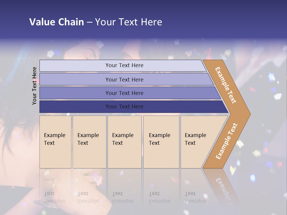 Young Happy Couple With Champagne Glasses At Celebration PowerPoint Template