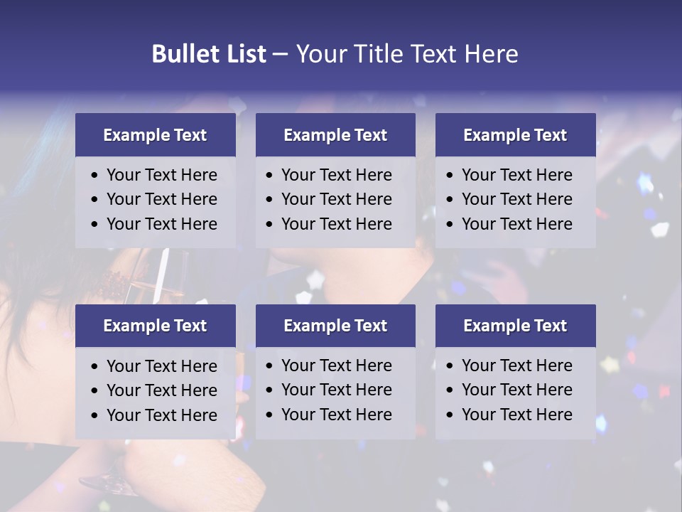 Young Happy Couple With Champagne Glasses At Celebration PowerPoint Template