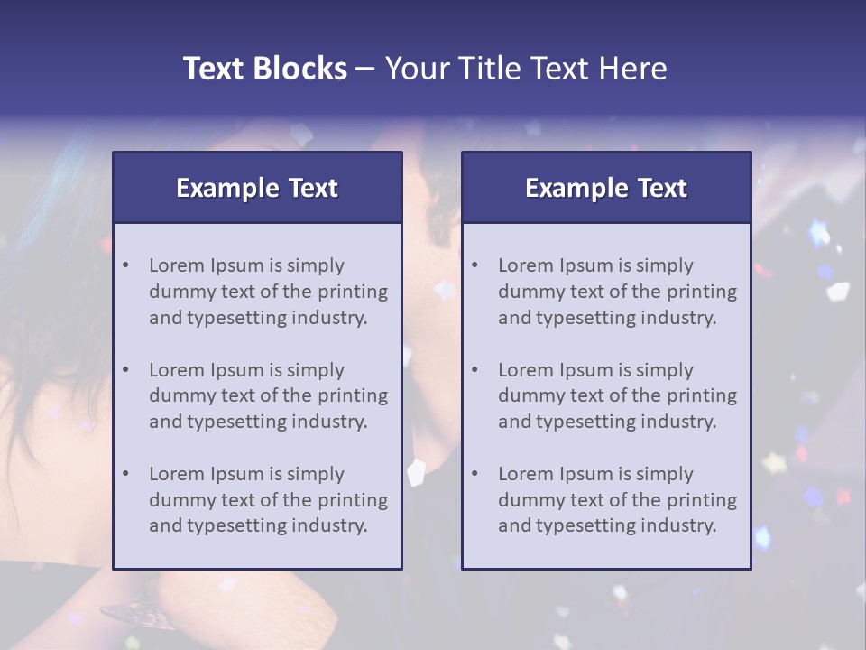 Young Happy Couple With Champagne Glasses At Celebration PowerPoint Template