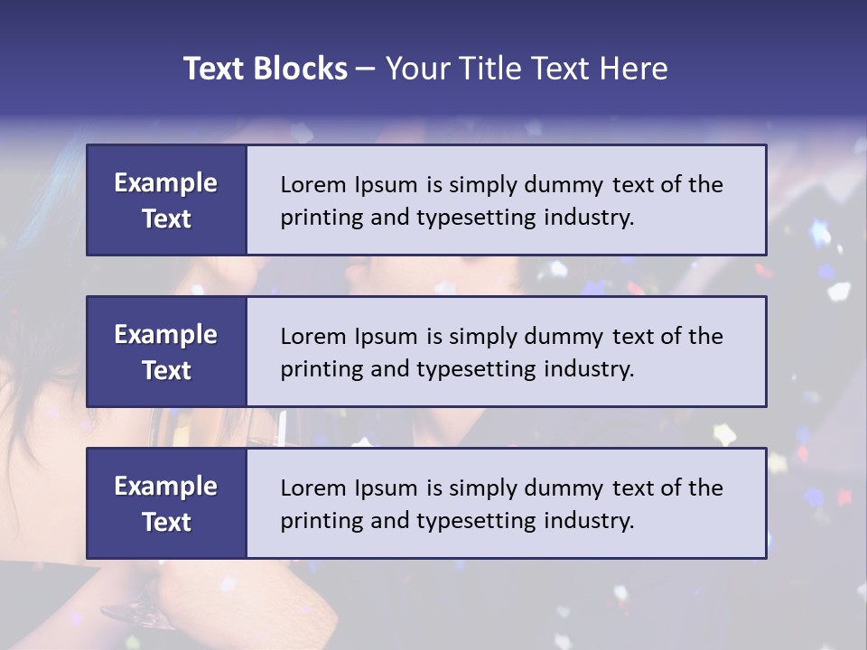 Young Happy Couple With Champagne Glasses At Celebration PowerPoint Template