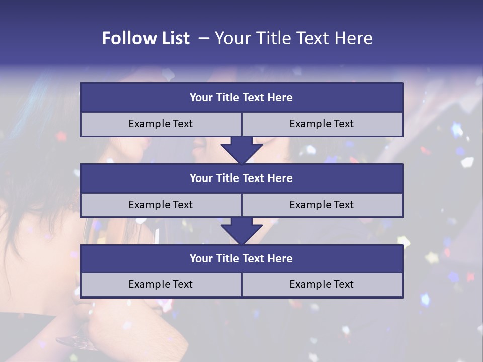 Young Happy Couple With Champagne Glasses At Celebration PowerPoint Template