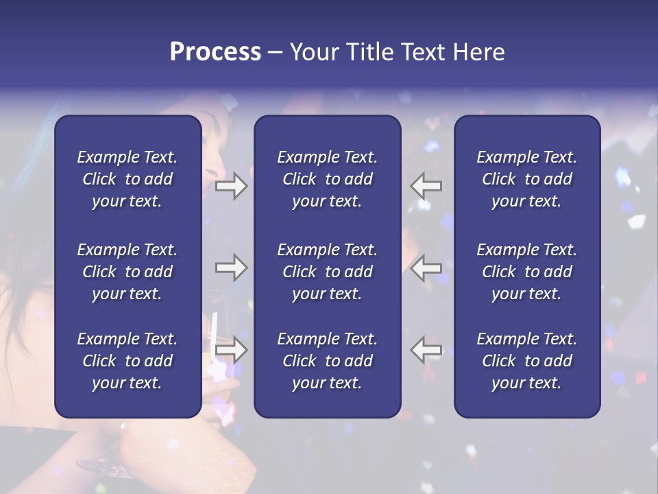 Young Happy Couple With Champagne Glasses At Celebration PowerPoint Template
