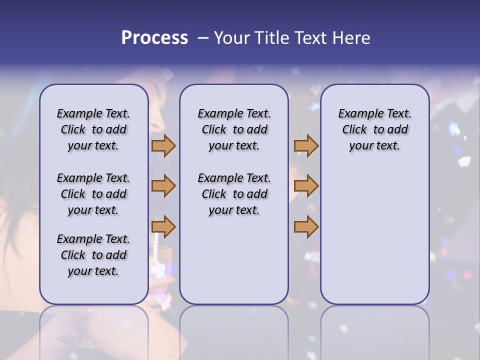 Young Happy Couple With Champagne Glasses At Celebration PowerPoint Template