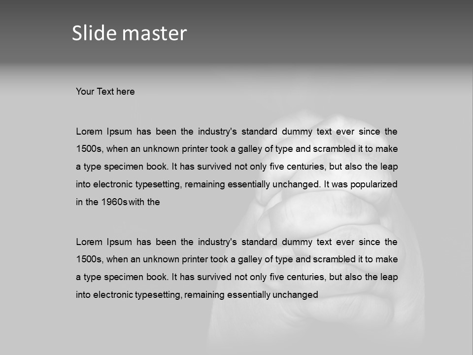 A Man Is Praying With His Hands Together PowerPoint Template