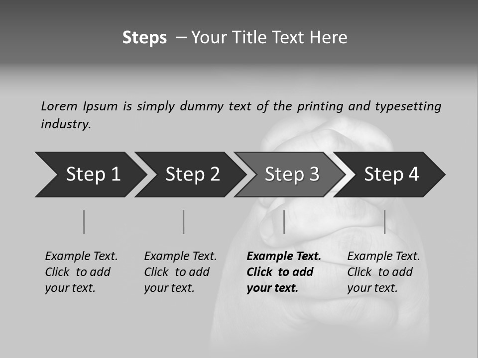 A Man Is Praying With His Hands Together PowerPoint Template