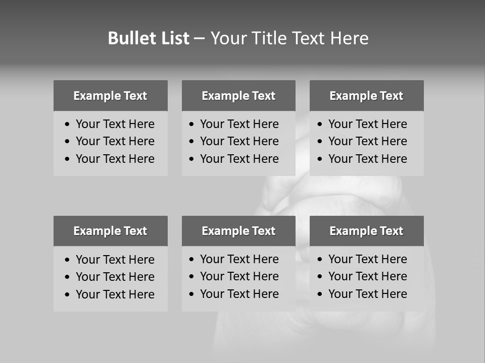 A Man Is Praying With His Hands Together PowerPoint Template