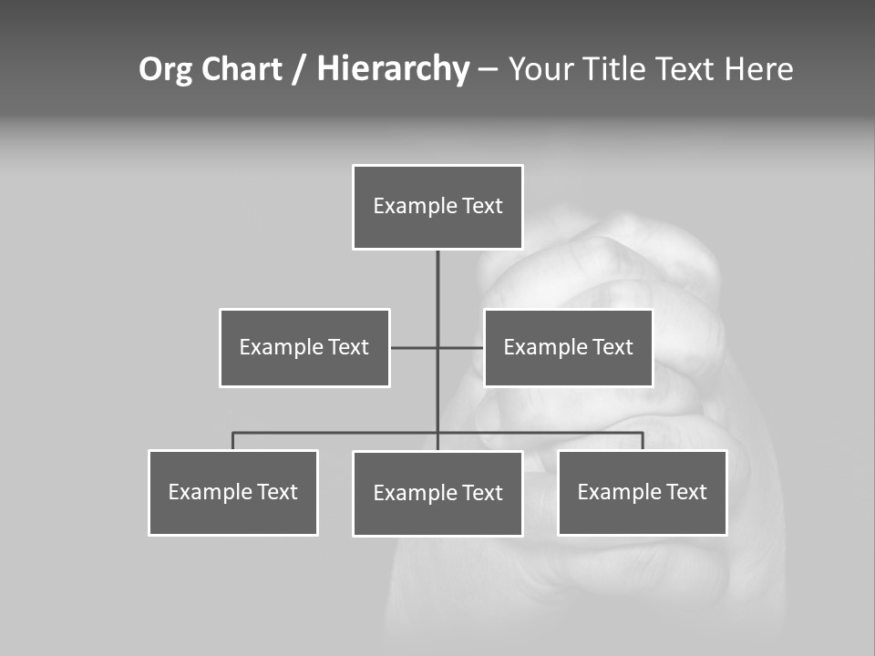 A Man Is Praying With His Hands Together PowerPoint Template