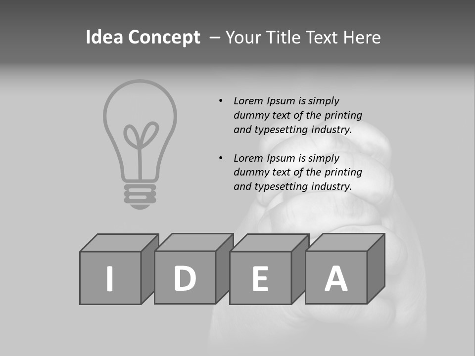 A Man Is Praying With His Hands Together PowerPoint Template