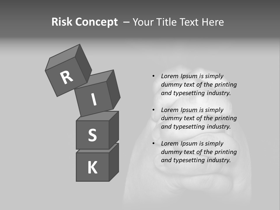 A Man Is Praying With His Hands Together PowerPoint Template