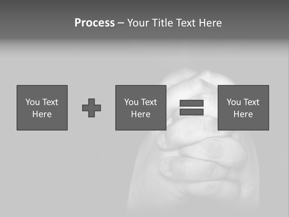 A Man Is Praying With His Hands Together PowerPoint Template