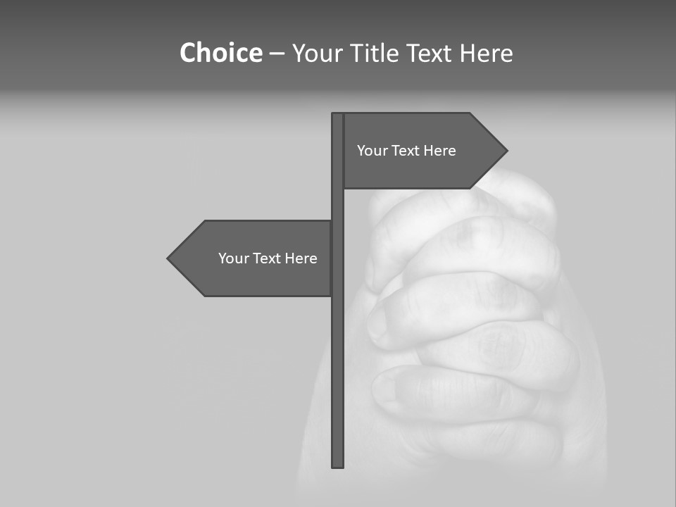 A Man Is Praying With His Hands Together PowerPoint Template