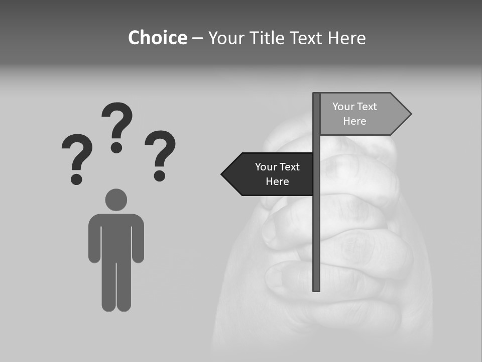 A Man Is Praying With His Hands Together PowerPoint Template