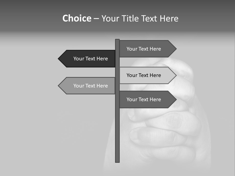 A Man Is Praying With His Hands Together PowerPoint Template