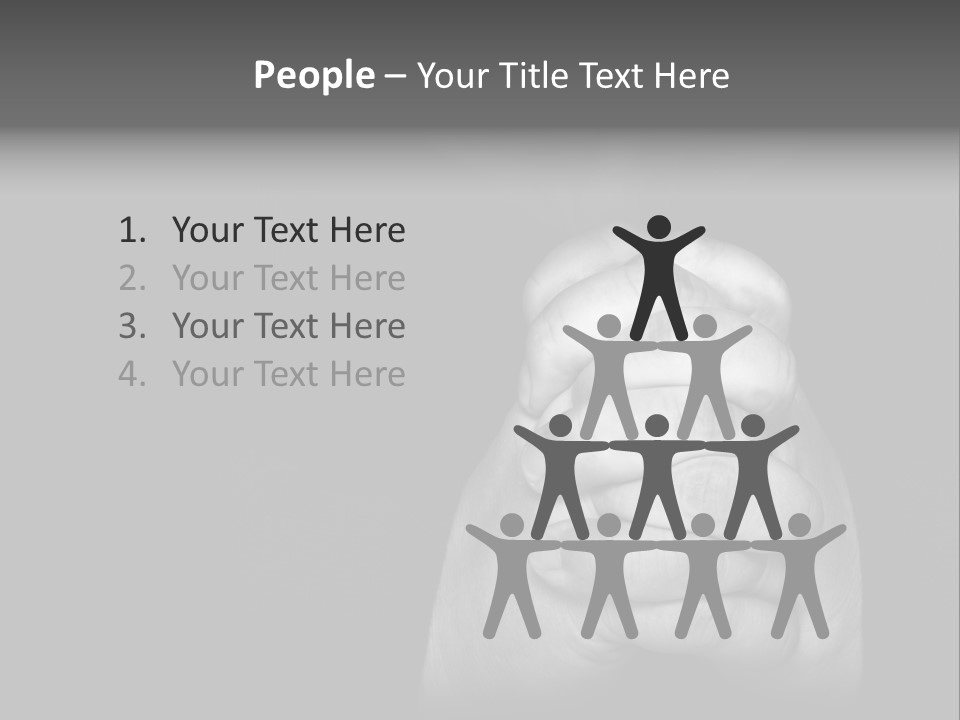 A Man Is Praying With His Hands Together PowerPoint Template