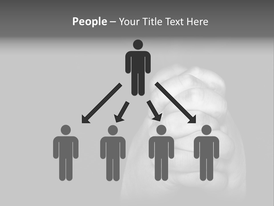 A Man Is Praying With His Hands Together PowerPoint Template