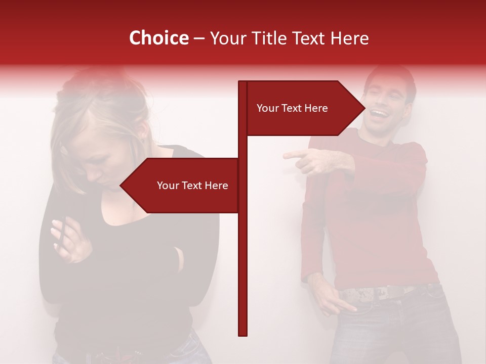 Bad Guy Laughing At The Outsider PowerPoint Template