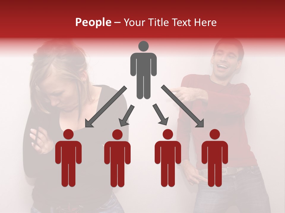 Bad Guy Laughing At The Outsider PowerPoint Template