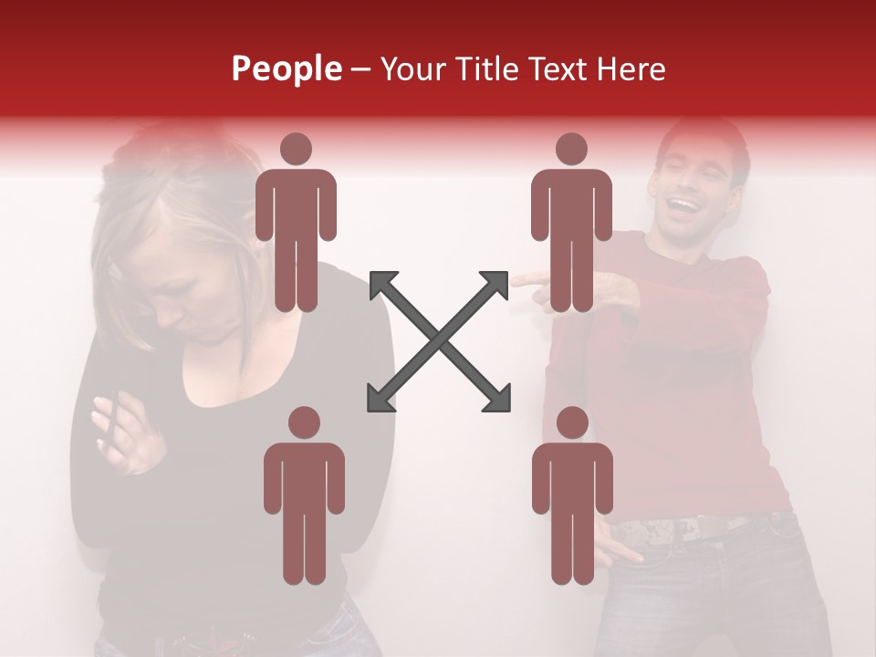 Bad Guy Laughing At The Outsider PowerPoint Template