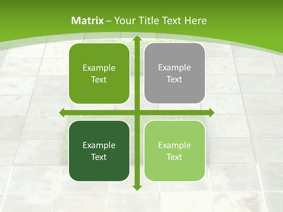 Paving Stones And Lawn Squares, In Interesting Geometric Pattern. PowerPoint Template