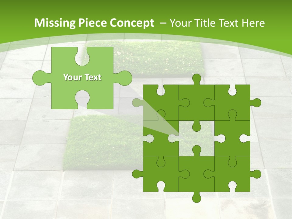 Paving Stones And Lawn Squares, In Interesting Geometric Pattern. PowerPoint Template