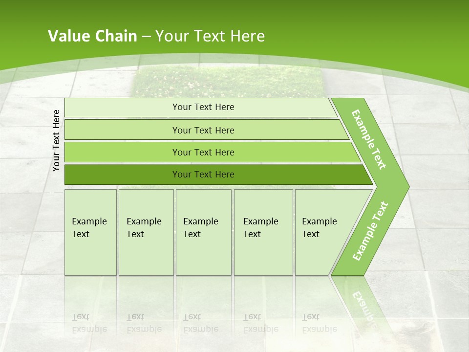 Paving Stones And Lawn Squares, In Interesting Geometric Pattern. PowerPoint Template