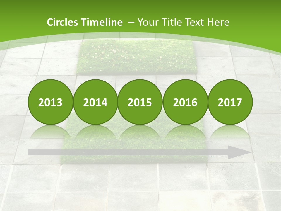 Paving Stones And Lawn Squares, In Interesting Geometric Pattern. PowerPoint Template