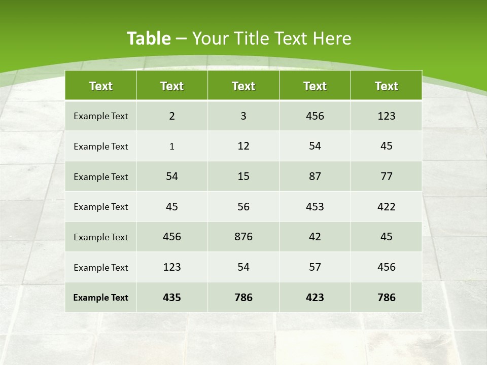 Paving Stones And Lawn Squares, In Interesting Geometric Pattern. PowerPoint Template