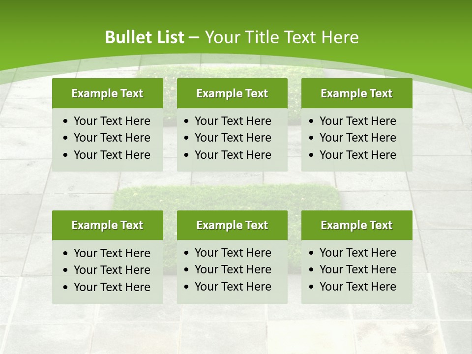 Paving Stones And Lawn Squares, In Interesting Geometric Pattern. PowerPoint Template