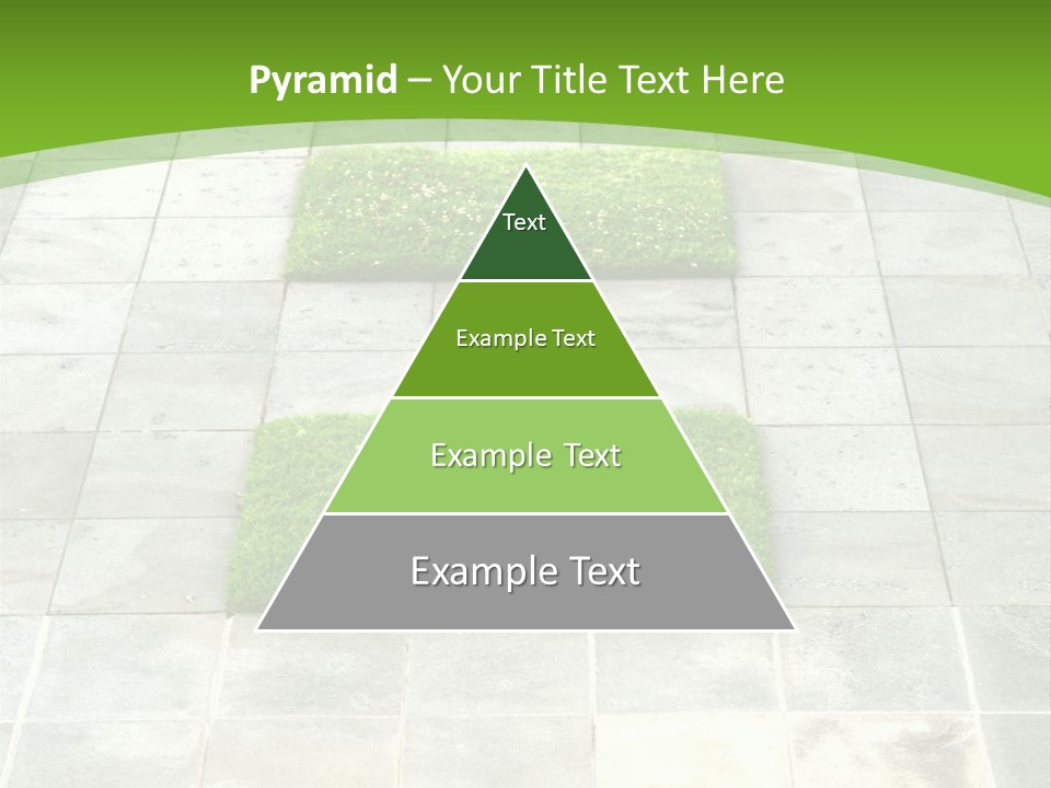 Paving Stones And Lawn Squares, In Interesting Geometric Pattern. PowerPoint Template