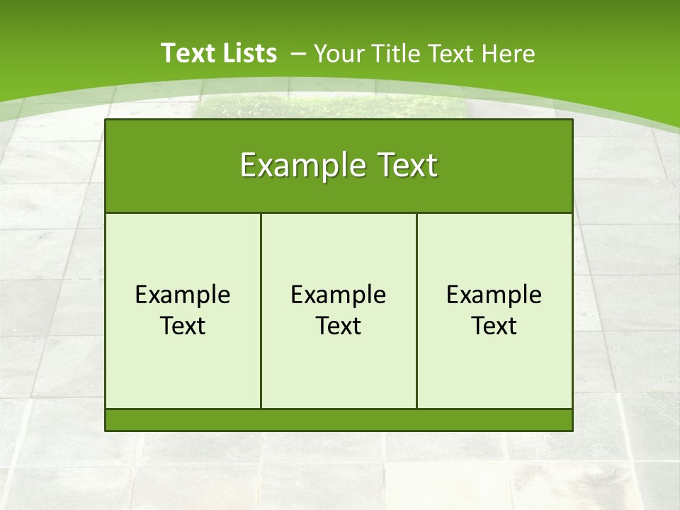 Paving Stones And Lawn Squares, In Interesting Geometric Pattern. PowerPoint Template