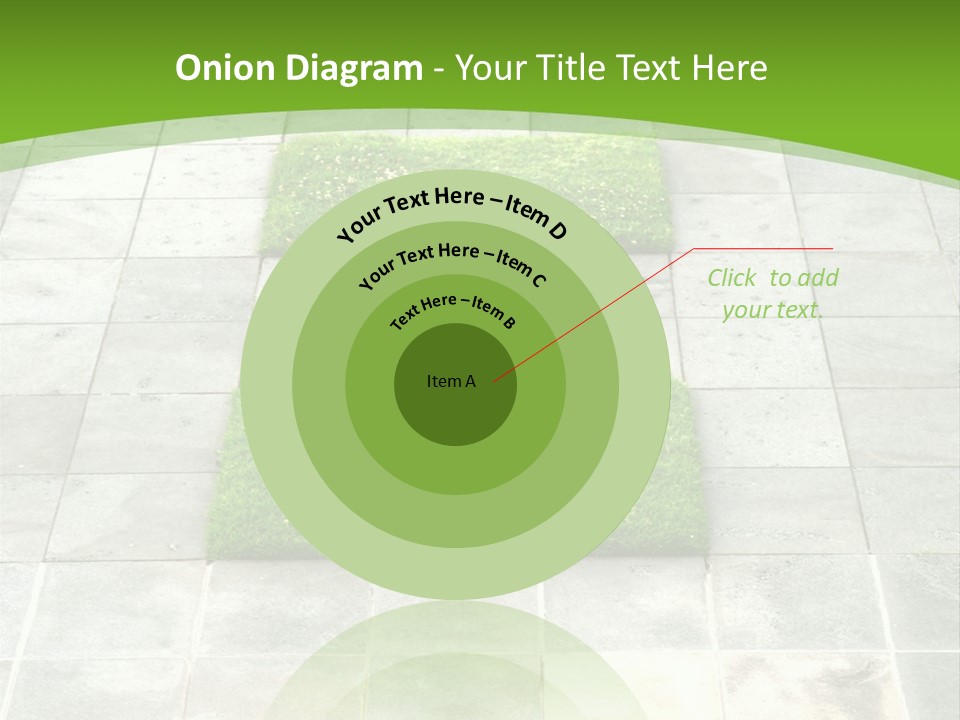 Paving Stones And Lawn Squares, In Interesting Geometric Pattern. PowerPoint Template