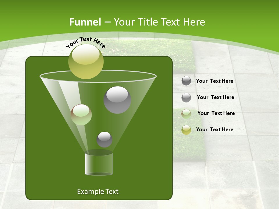 Paving Stones And Lawn Squares, In Interesting Geometric Pattern. PowerPoint Template