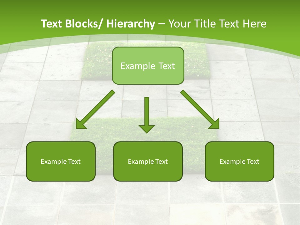 Paving Stones And Lawn Squares, In Interesting Geometric Pattern. PowerPoint Template