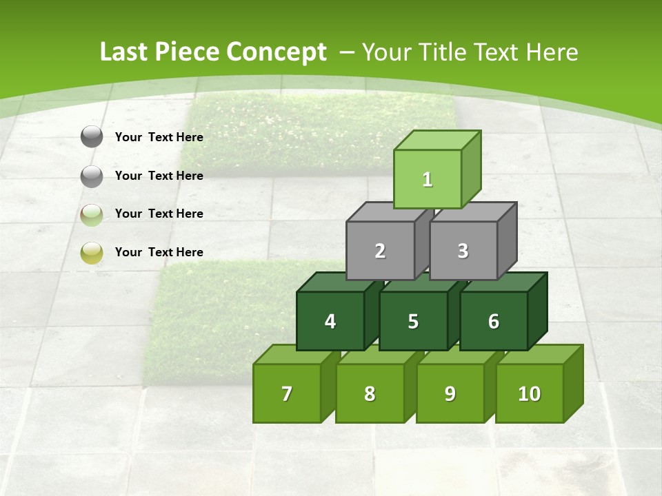 Paving Stones And Lawn Squares, In Interesting Geometric Pattern. PowerPoint Template